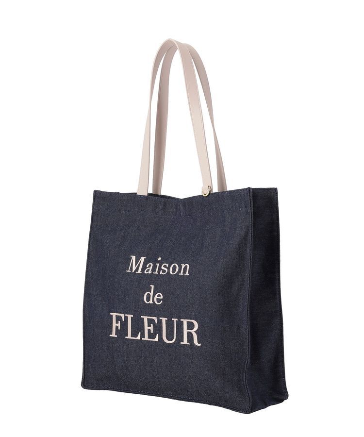 Maison de FLEUR「デニムブランドロゴスクエアトートバッグ」|トートバッグ|