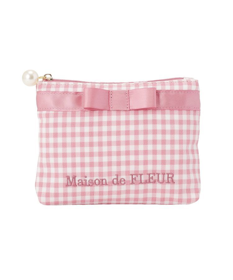 Maison de FLEUR「ギンガムチェックスクエアポーチ」|ポーチ|