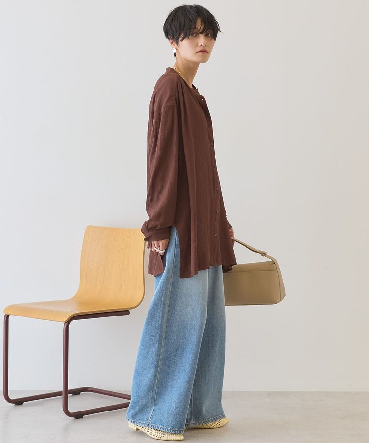 AMERICAN HOLIC「楊柳バンドカラーシャツ」|シャツ・ブラウス|