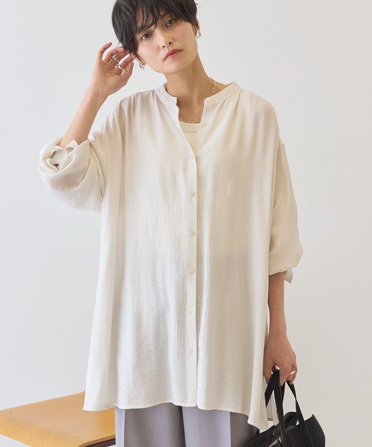 AMERICAN HOLIC「楊柳バンドカラーシャツ」|シャツ・ブラウス|