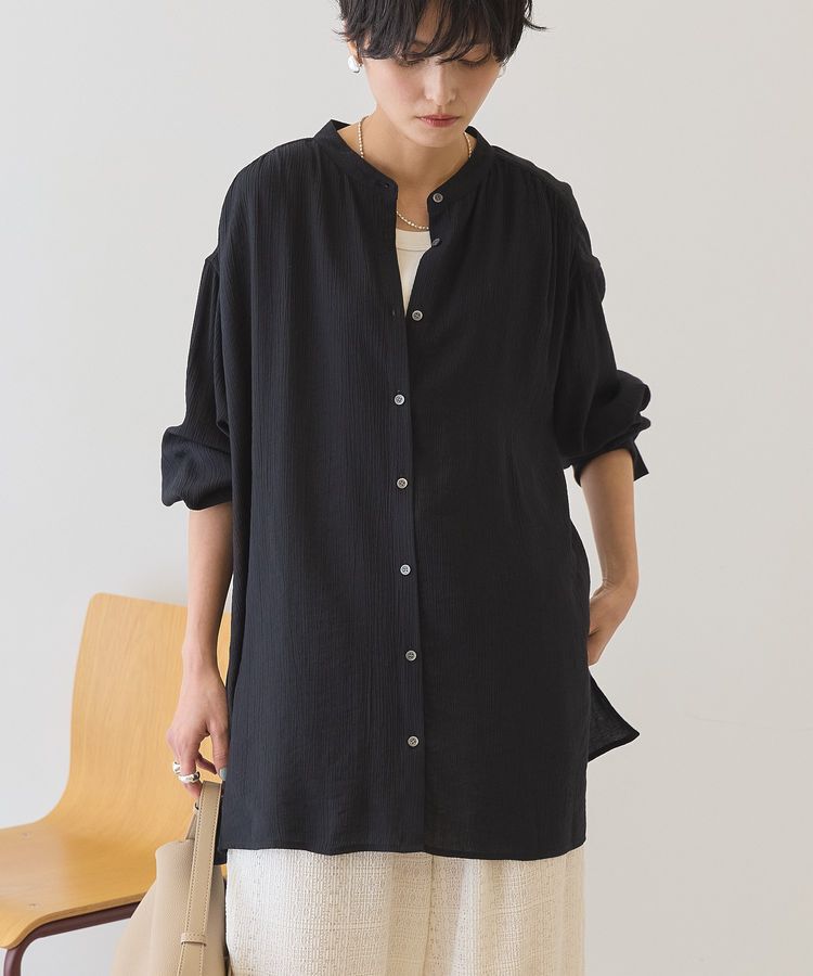 AMERICAN HOLIC「楊柳バンドカラーシャツ」|シャツ・ブラウス|