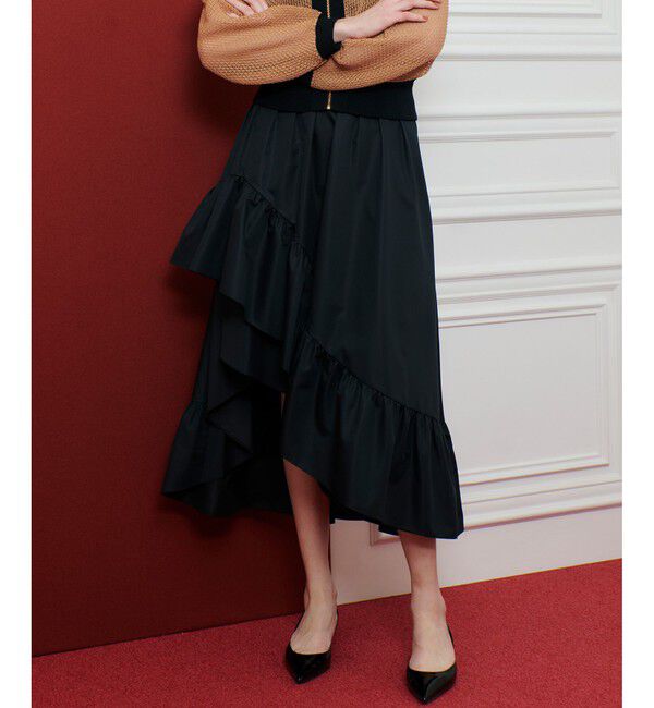 LOULOU WILLOUGHBY「【LOULOU WILLOUGHBY】レイヤーアシンメトリースカート」|スカート|