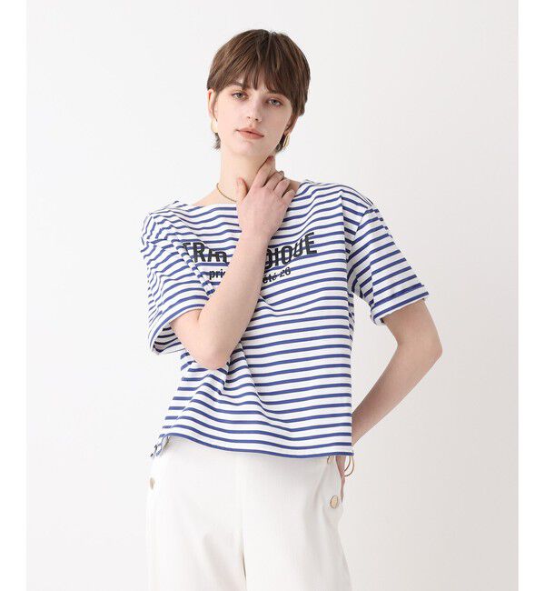 allureville「ボーダーロゴＴ」|Tシャツ・カットソー|