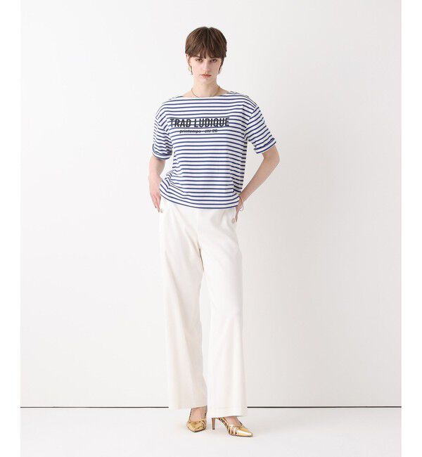 allureville「ボーダーロゴＴ」|Tシャツ・カットソー|