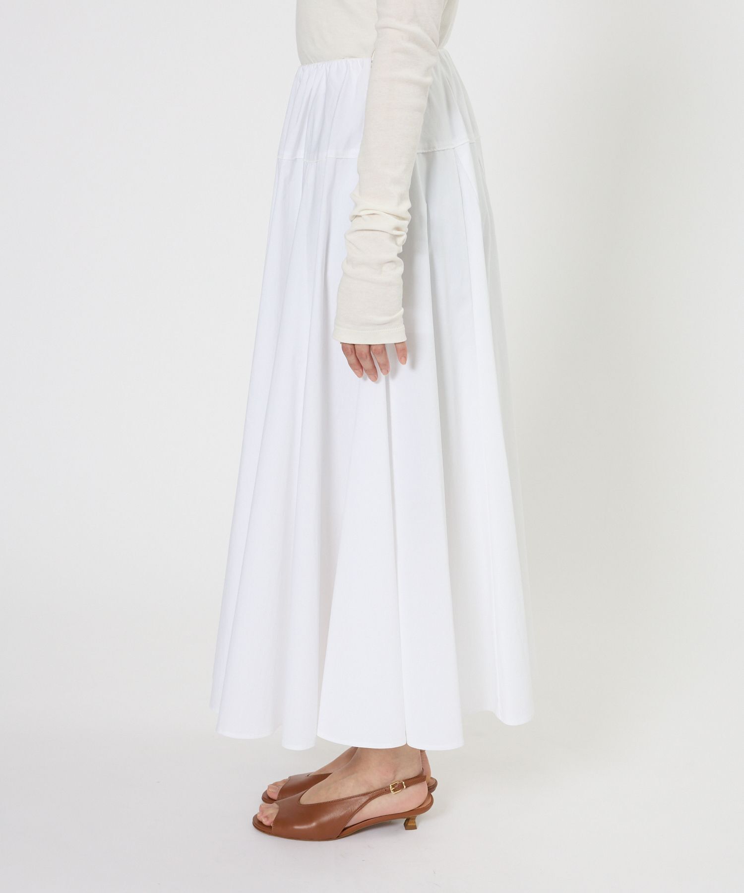 BABYLONE「コットンミディフレアスカート」|スカート|