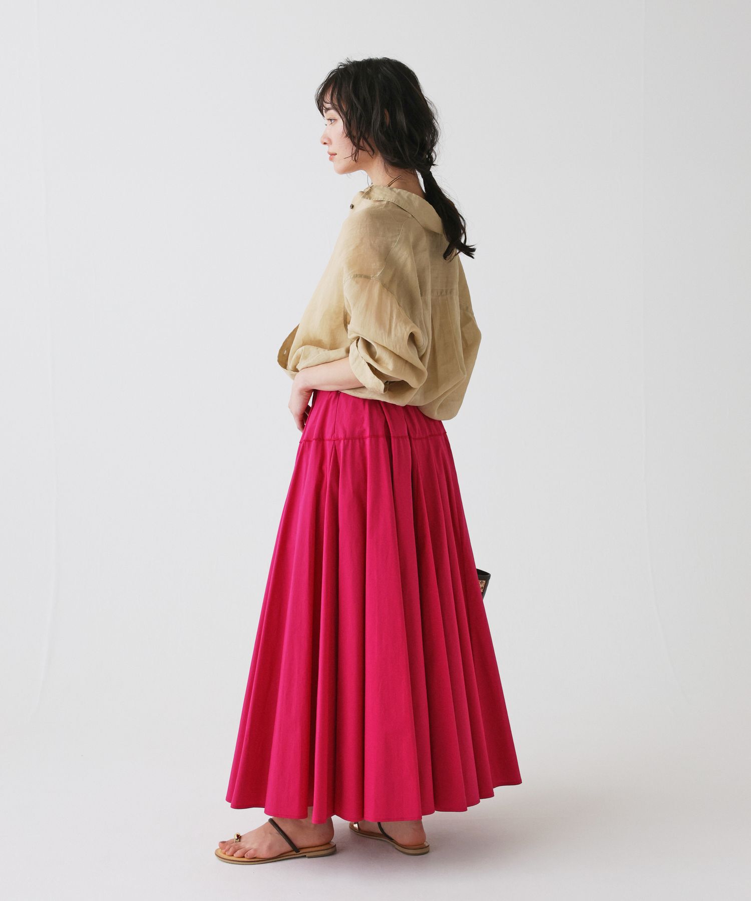 BABYLONE「コットンミディフレアスカート」|スカート|
