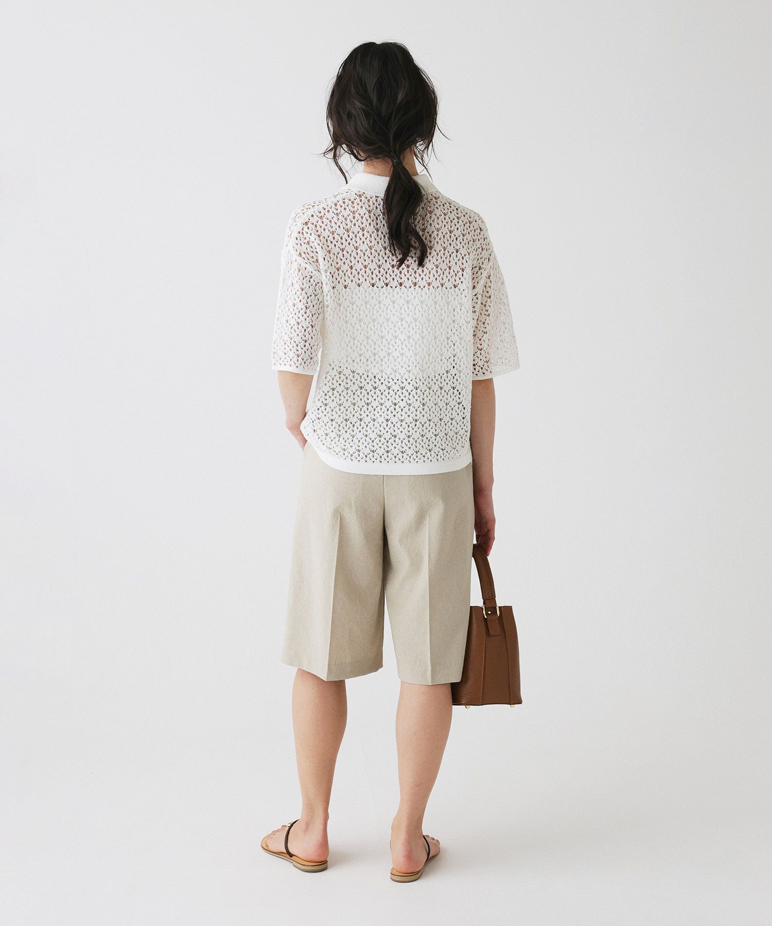 BABYLONE「レースニットポロ」|ポロシャツ|