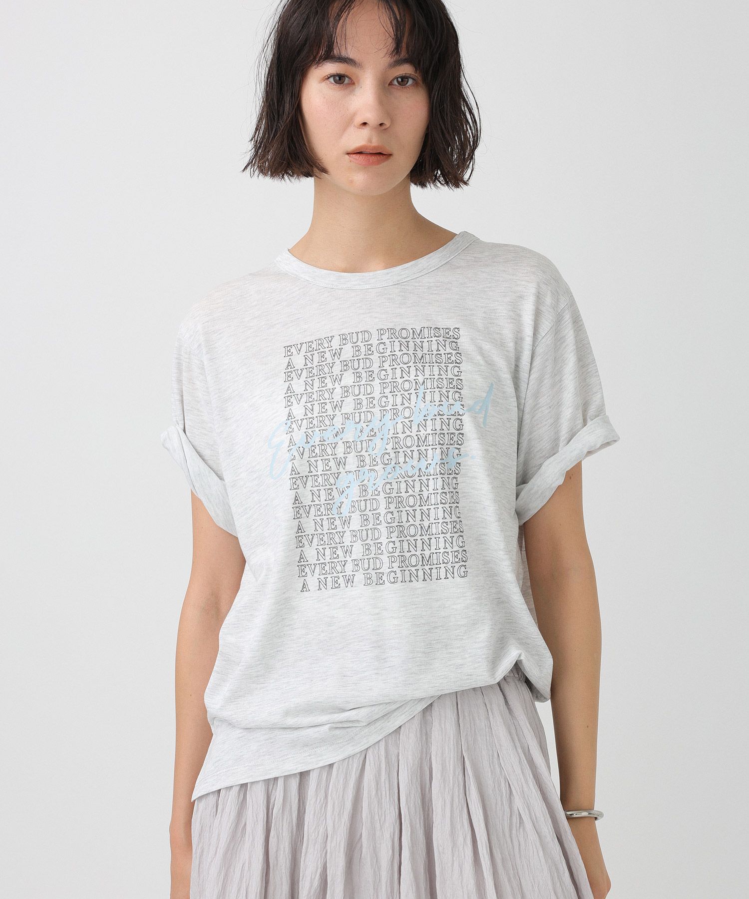  「【81BRANCA】＜別注＞ロゴシアーカットソー」|Tシャツ・カットソー|ライトグレー