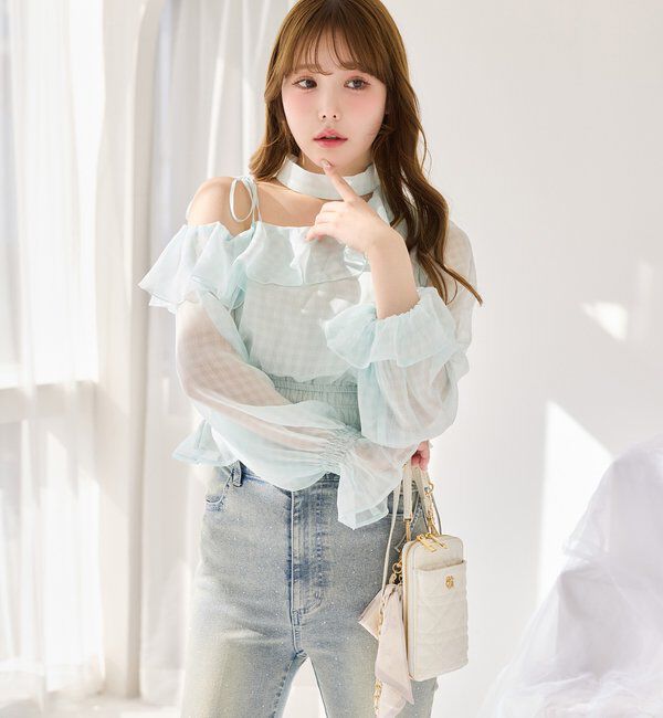  「2WAYワンショルフリルブラウス」|シャツ・ブラウス|