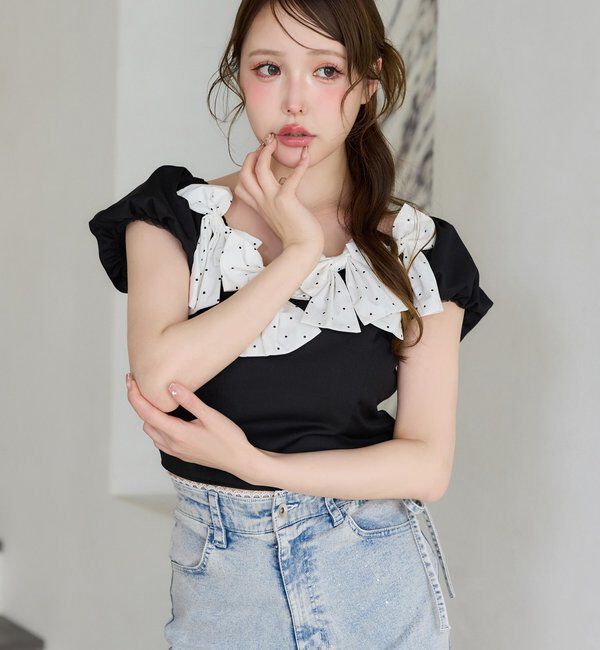  「【Black Ribbon Collection】メニーリボンブラウス」|シャツ・ブラウス|