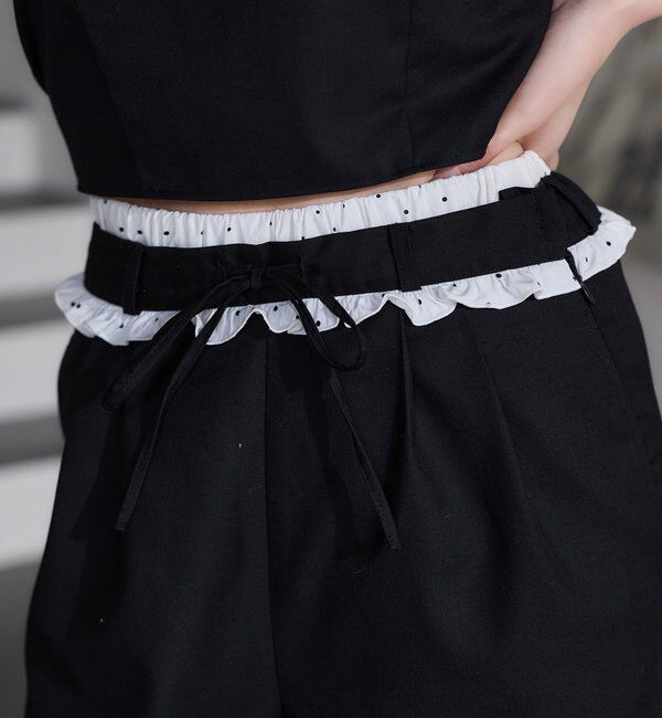  「【Black Ribbon Collection】ウエストフリルスラックス」|その他|