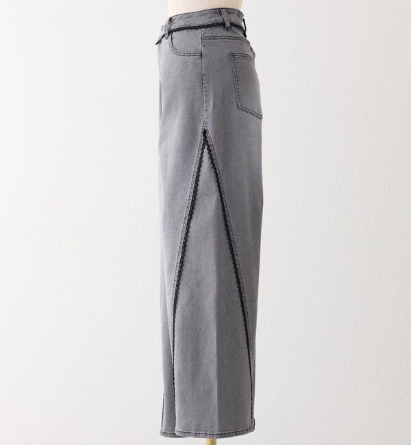  「【SMサイズ展開あり】レース付きワイドデニムパンツ」|その他|