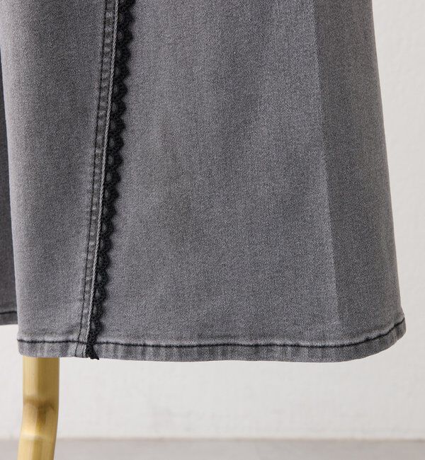  「【SMサイズ展開あり】レース付きワイドデニムパンツ」|その他|