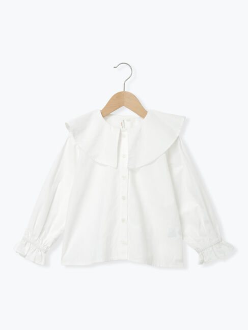 Samansa Mos2 Lagom「ビッグカラーブラウス」|シャツ・ブラウス|オフホワイト