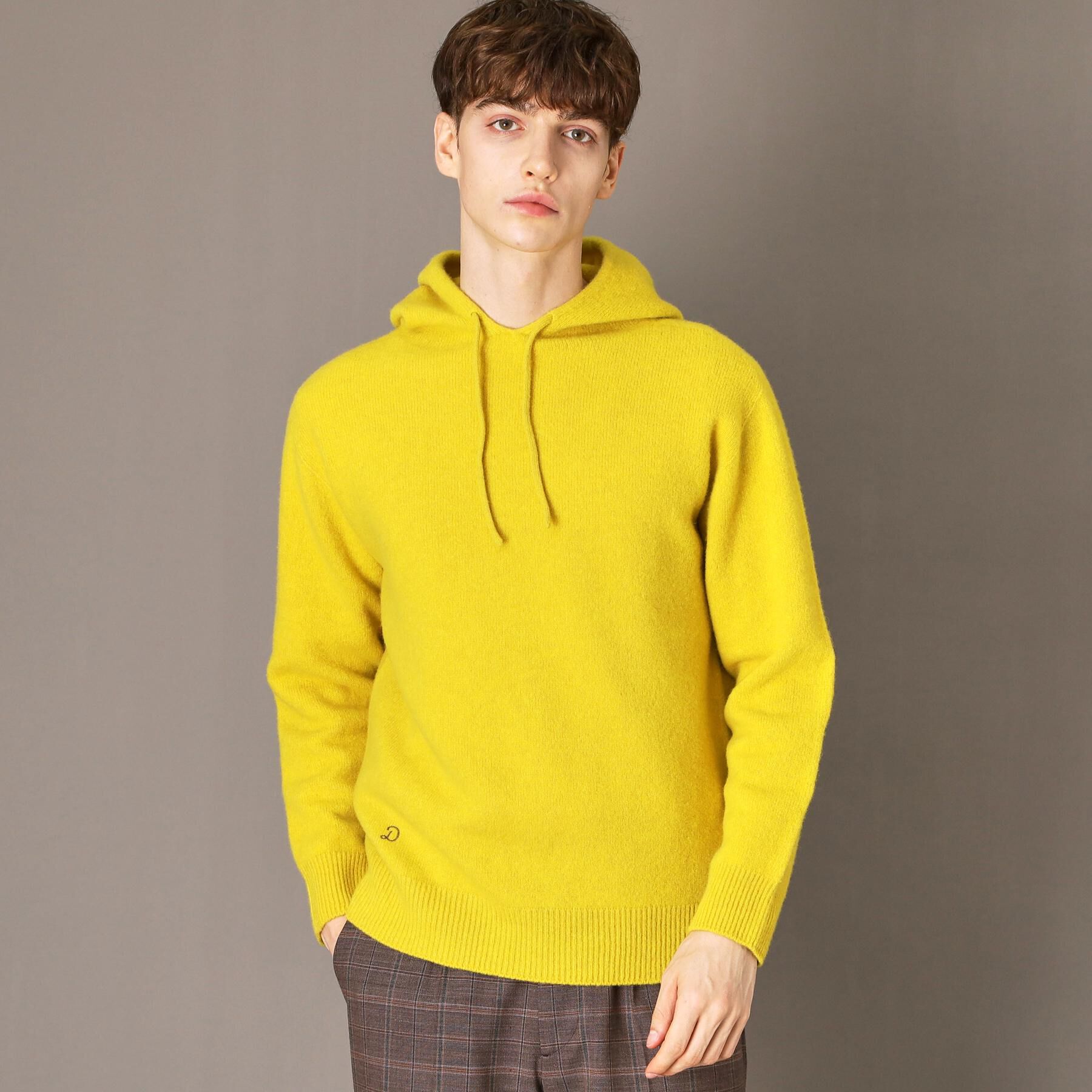 DRESSTERIOR「カシミヤブレンドフードニット」|ニット・セーター|イエロー(032)