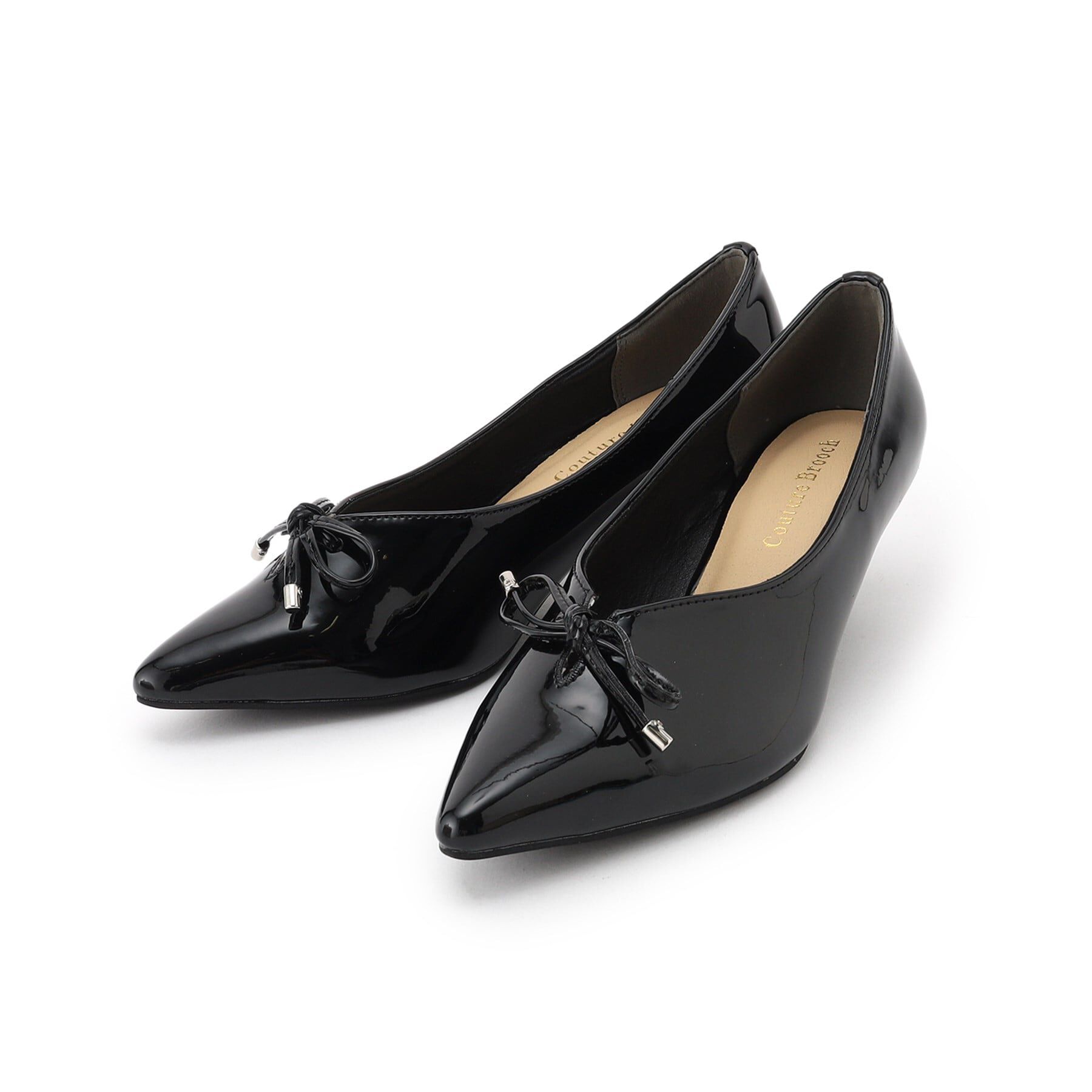 Couture broach「リボンパンプス」|パンプス|ﾌﾞﾗｯｸ(019)