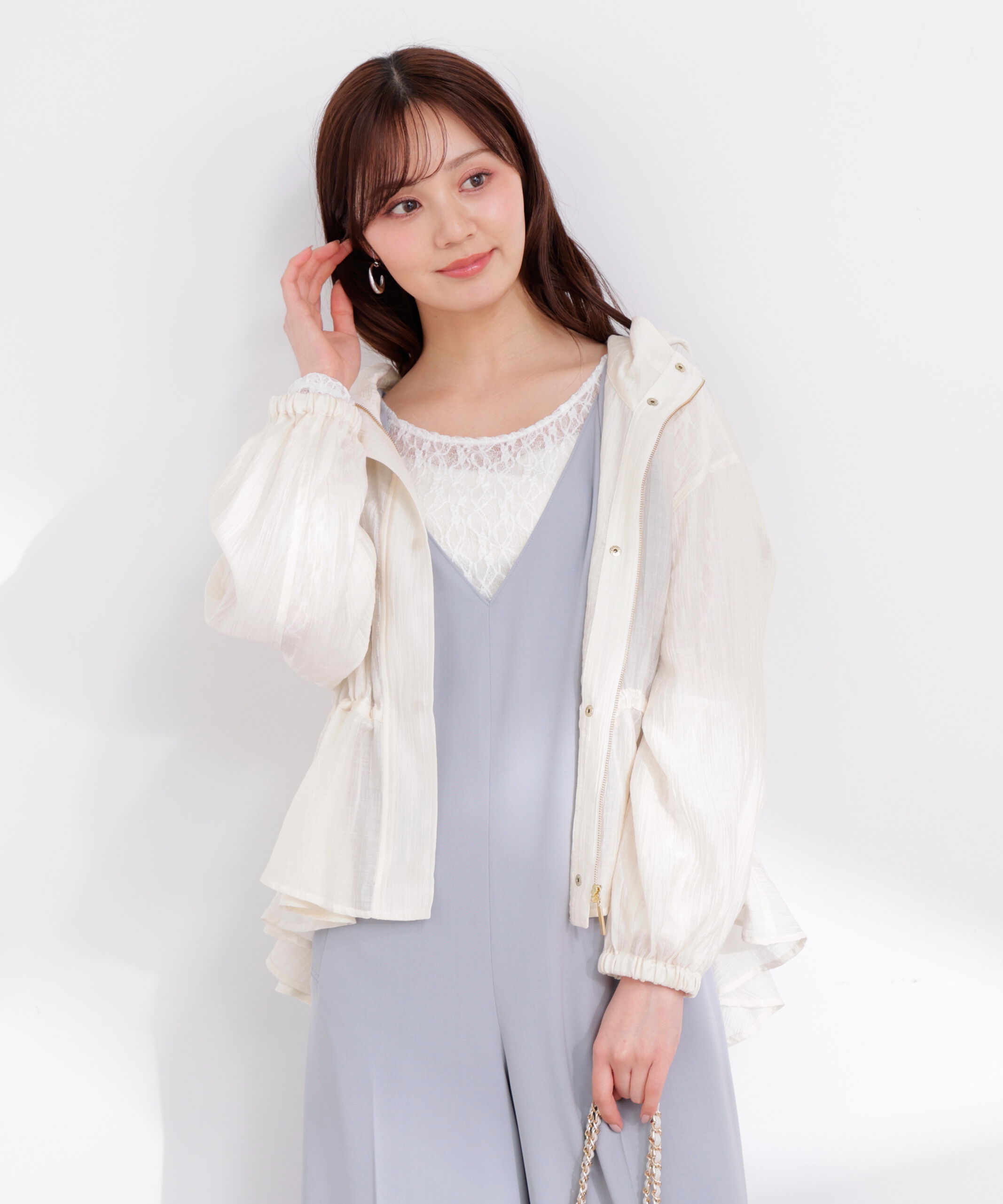 PROPORTION BODY DRESSING「シアーペプラムブルゾン 26SS」|ブルゾン・スタジャン|