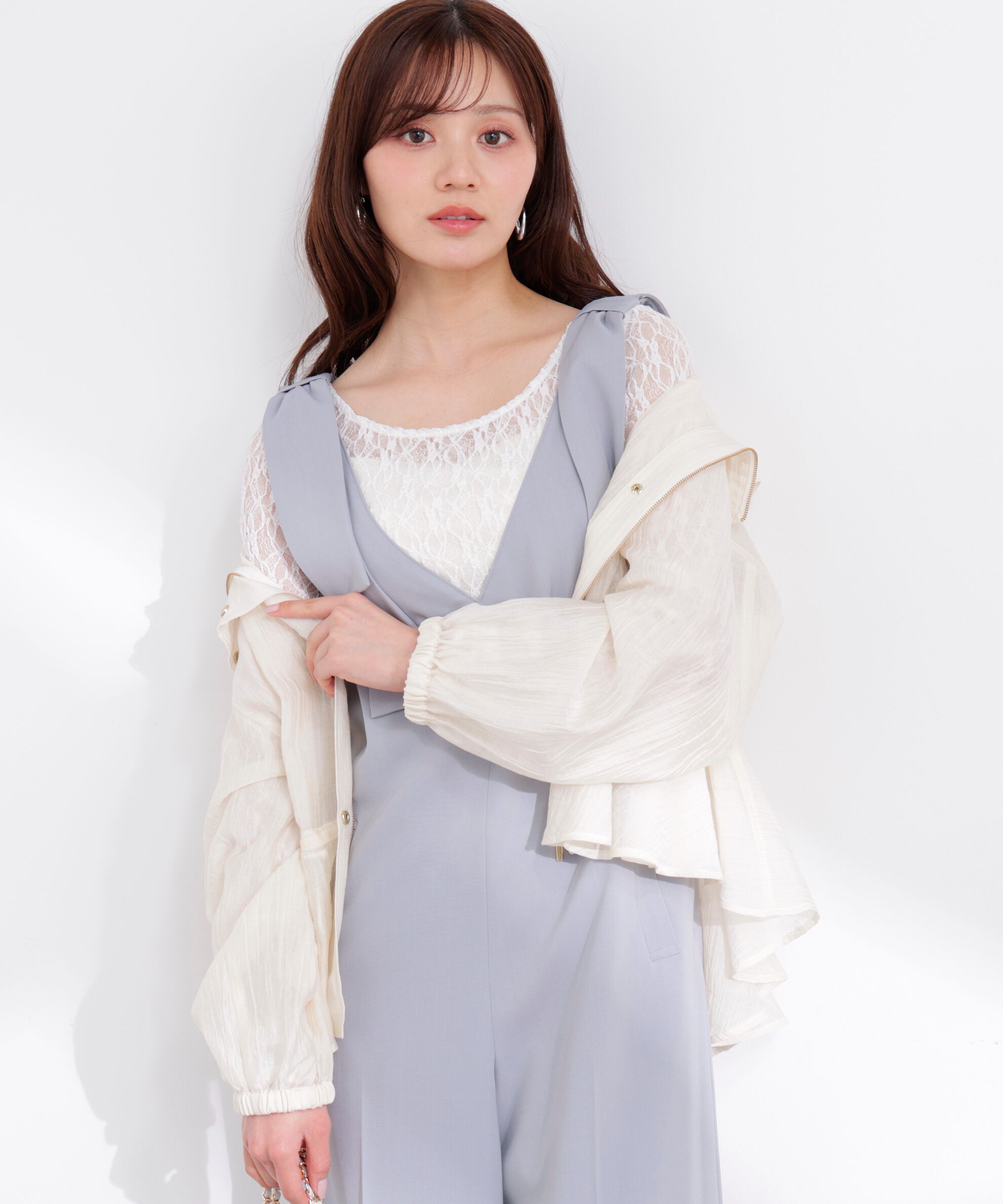 PROPORTION BODY DRESSING「シアーペプラムブルゾン 26SS」|ブルゾン・スタジャン|