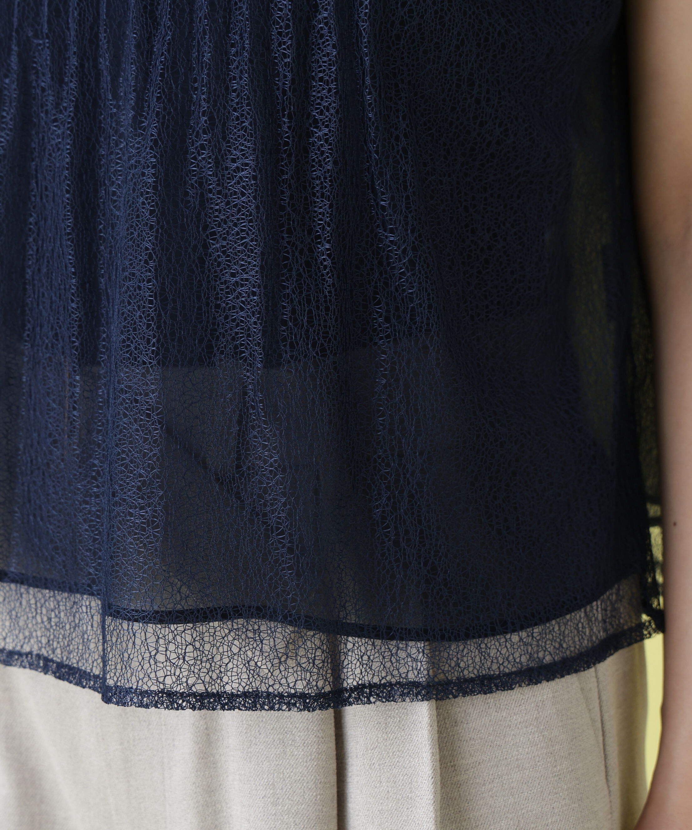  「レースプリーツブラウス」|シャツ・ブラウス|