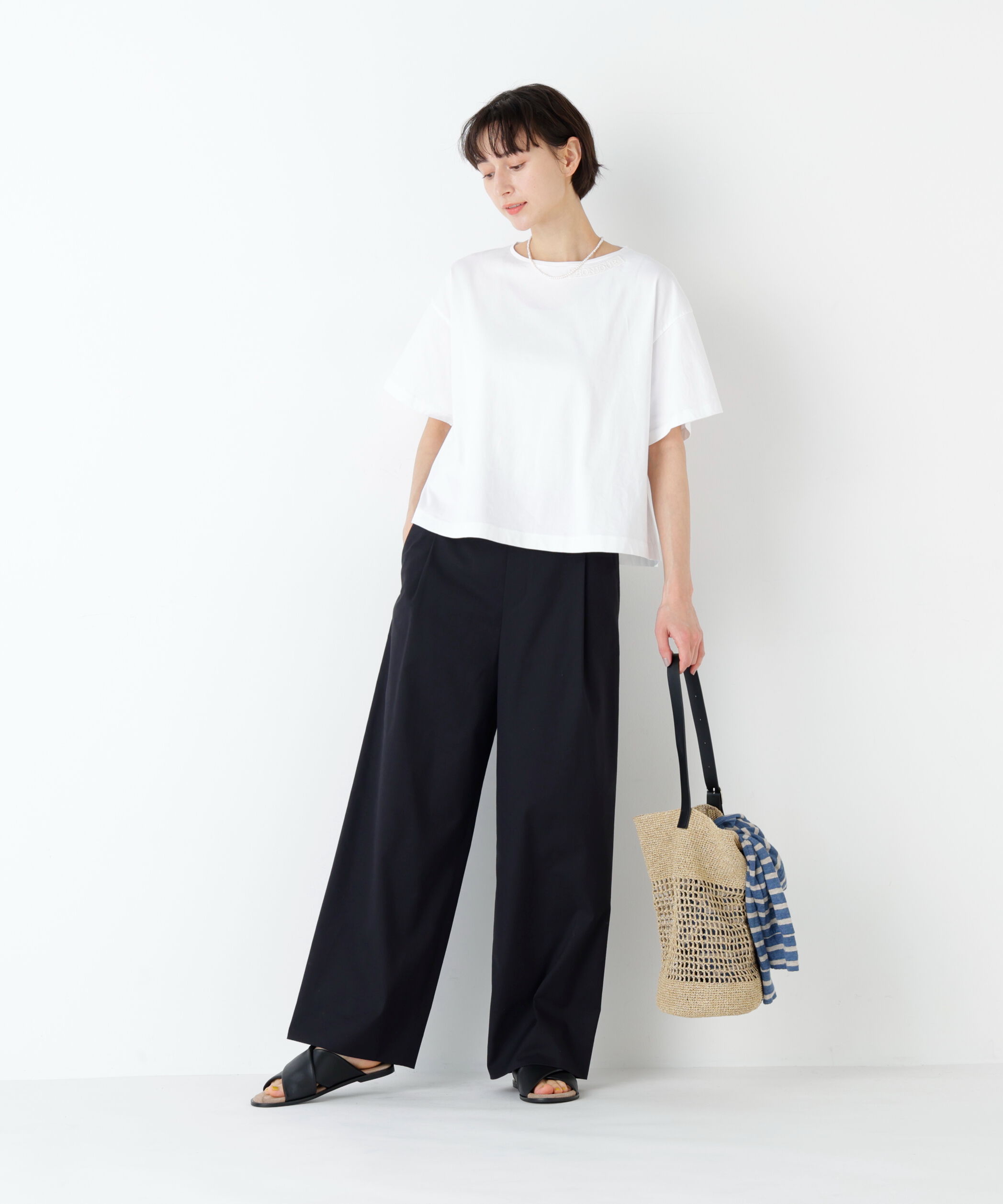  「刺繍ロゴ入り天竺Ｔシャツ」|Tシャツ・カットソー|