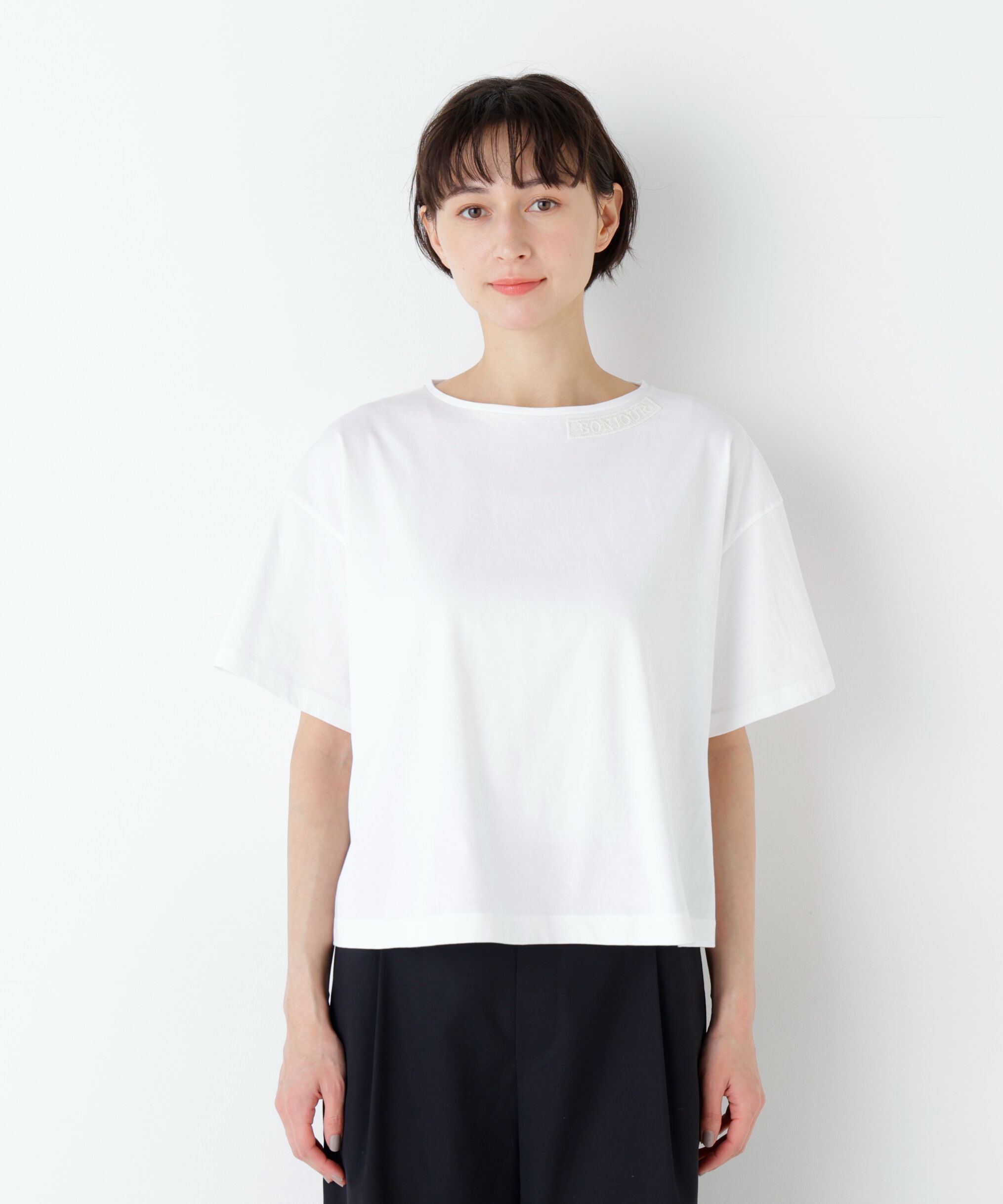  「刺繍ロゴ入り天竺Ｔシャツ」|Tシャツ・カットソー|