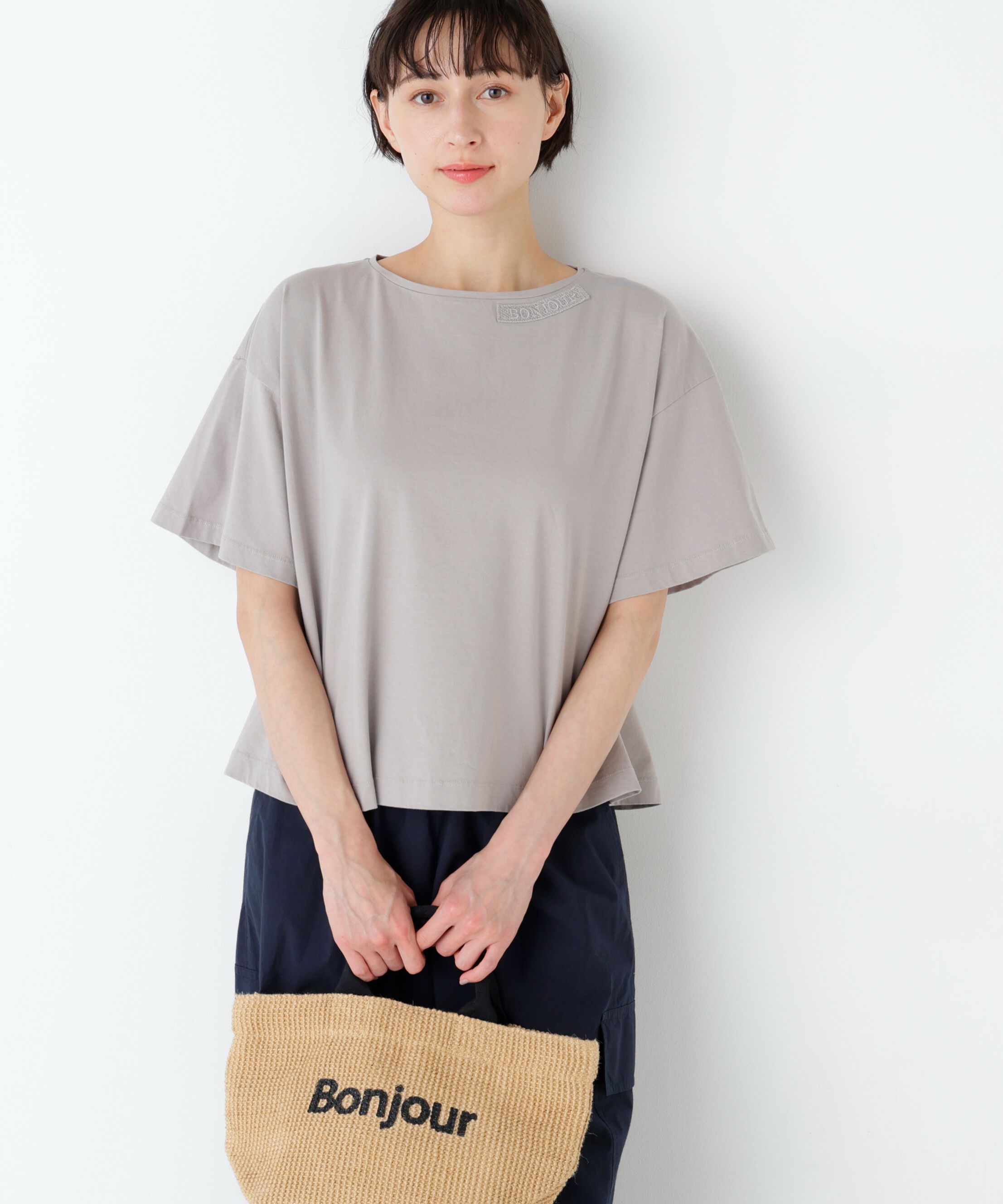  「刺繍ロゴ入り天竺Ｔシャツ」|Tシャツ・カットソー|