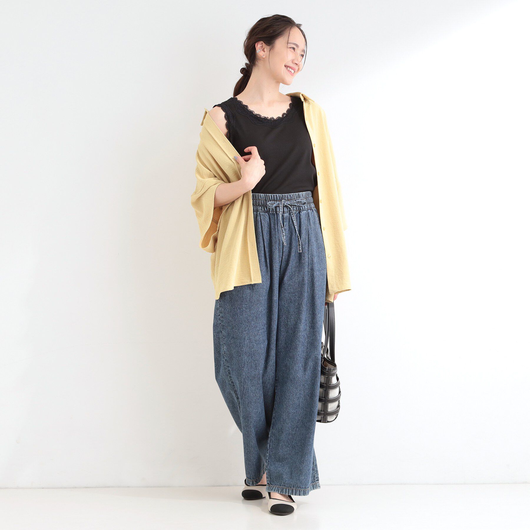 SHOO･LA･RUE「【前後2WAY/洗濯機可/S-LL】レースデザインタンクトップ」|キャミソール|