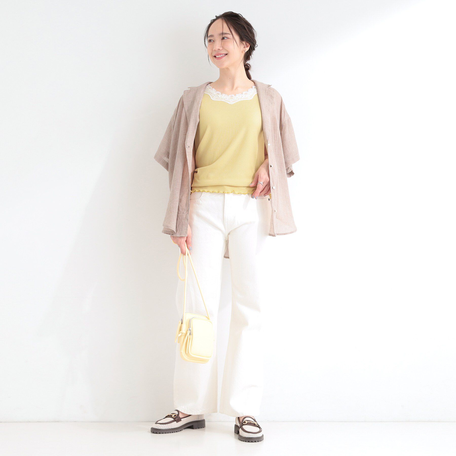 SHOO･LA･RUE「【前後2WAY/洗濯機可/S-LL】レースデザインタンクトップ」|キャミソール|