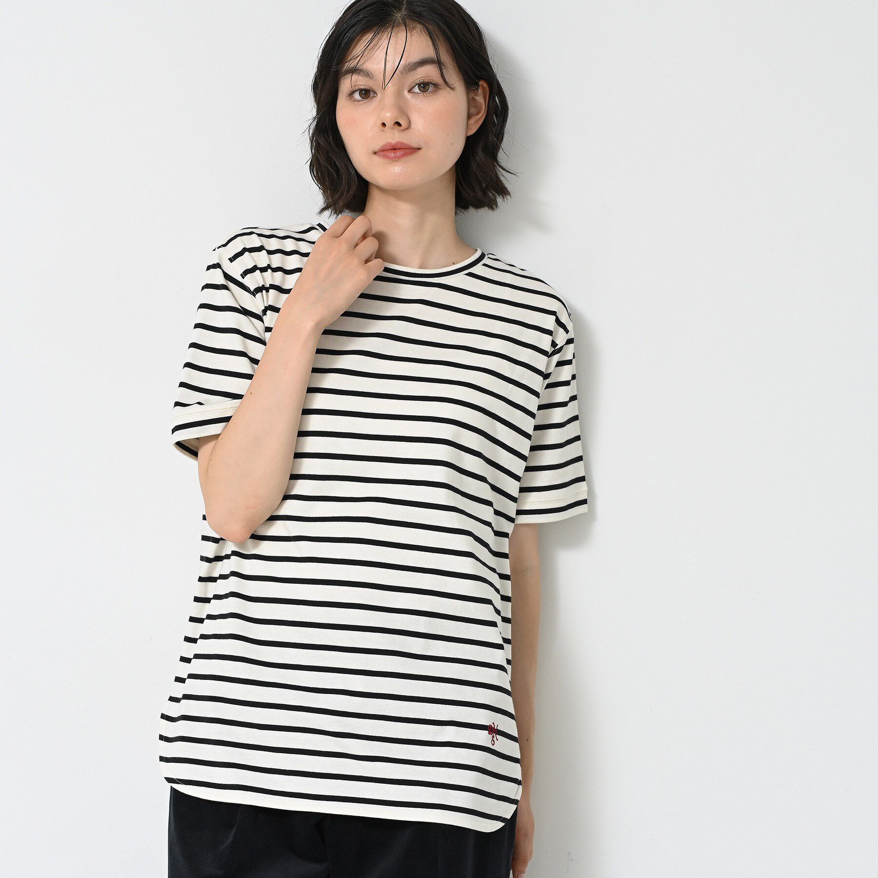 Dessin「【洗える】シャツテール半袖Tシャツ」|Tシャツ・カットソー|
