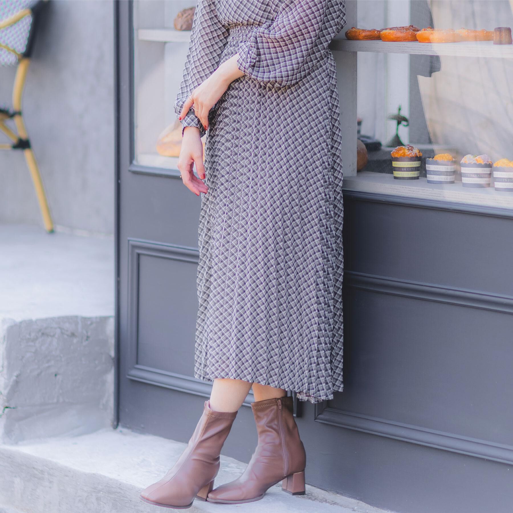 ITS&rsquo;DEMO「【手洗い可／セットアップ可】チェックプリーツスカート」|スカート|