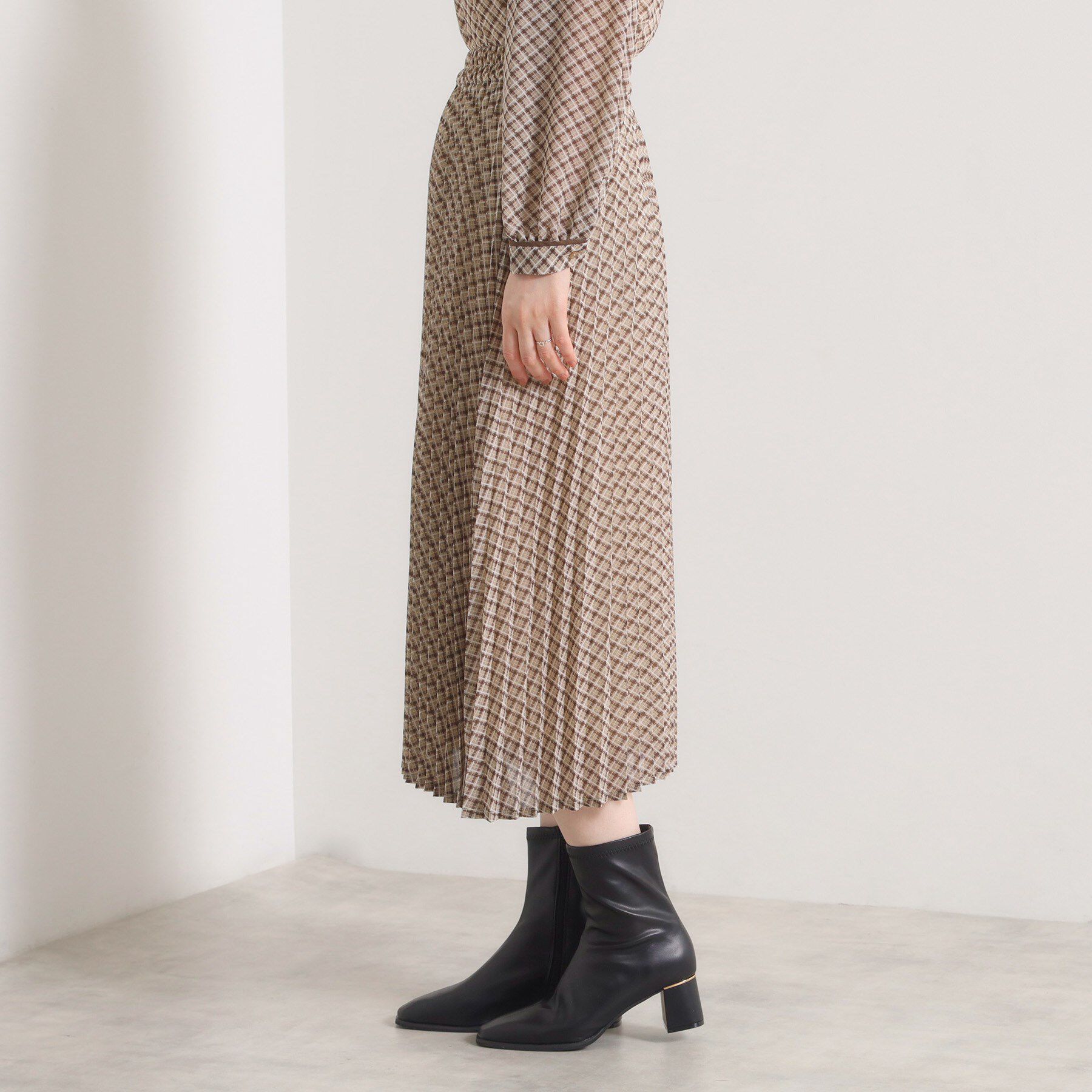 ITS&rsquo;DEMO「【手洗い可／セットアップ可】チェックプリーツスカート」|スカート|