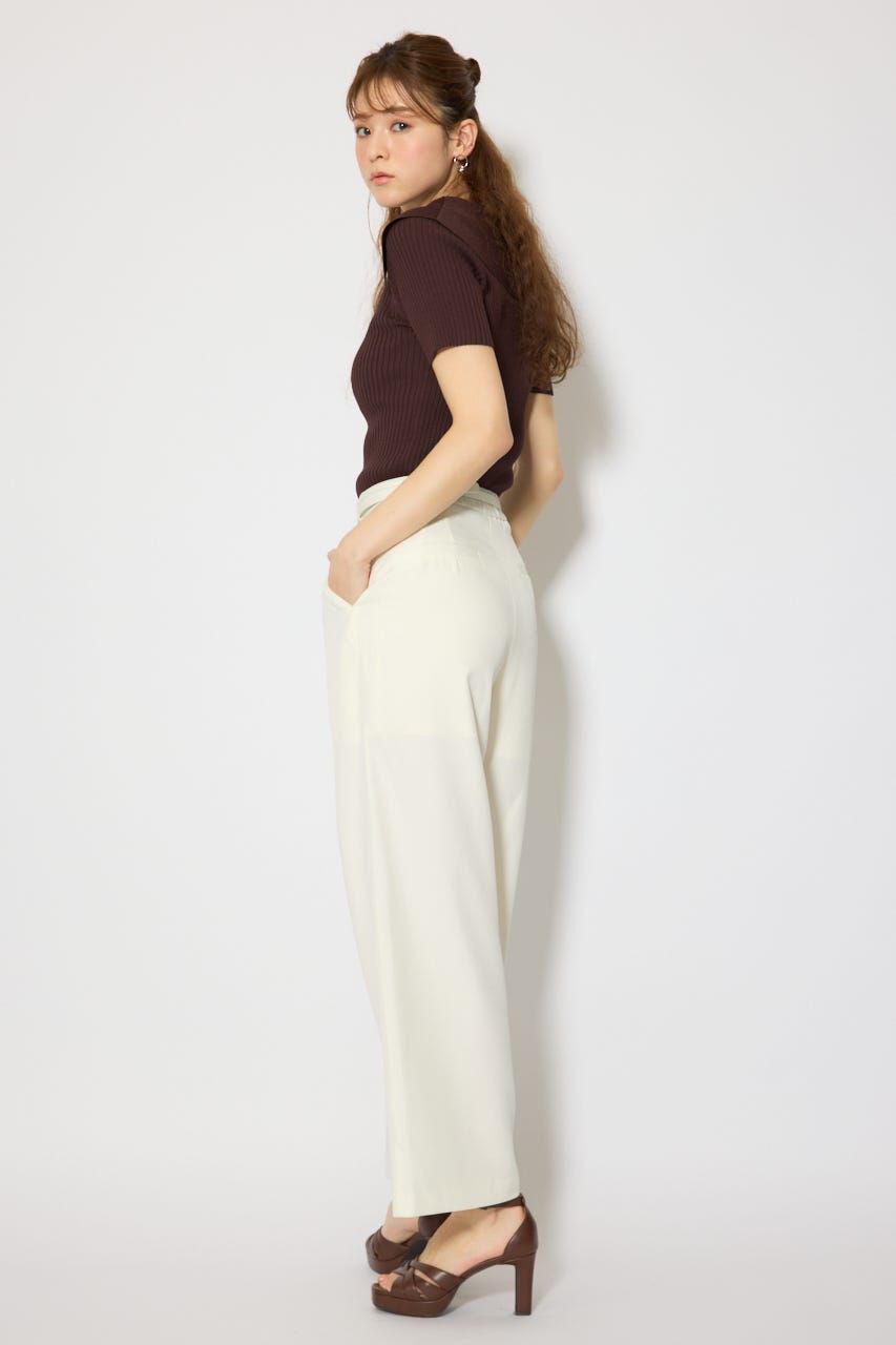 rienda「ベルト付き美ラインジャストウエストパンツ」|その他|