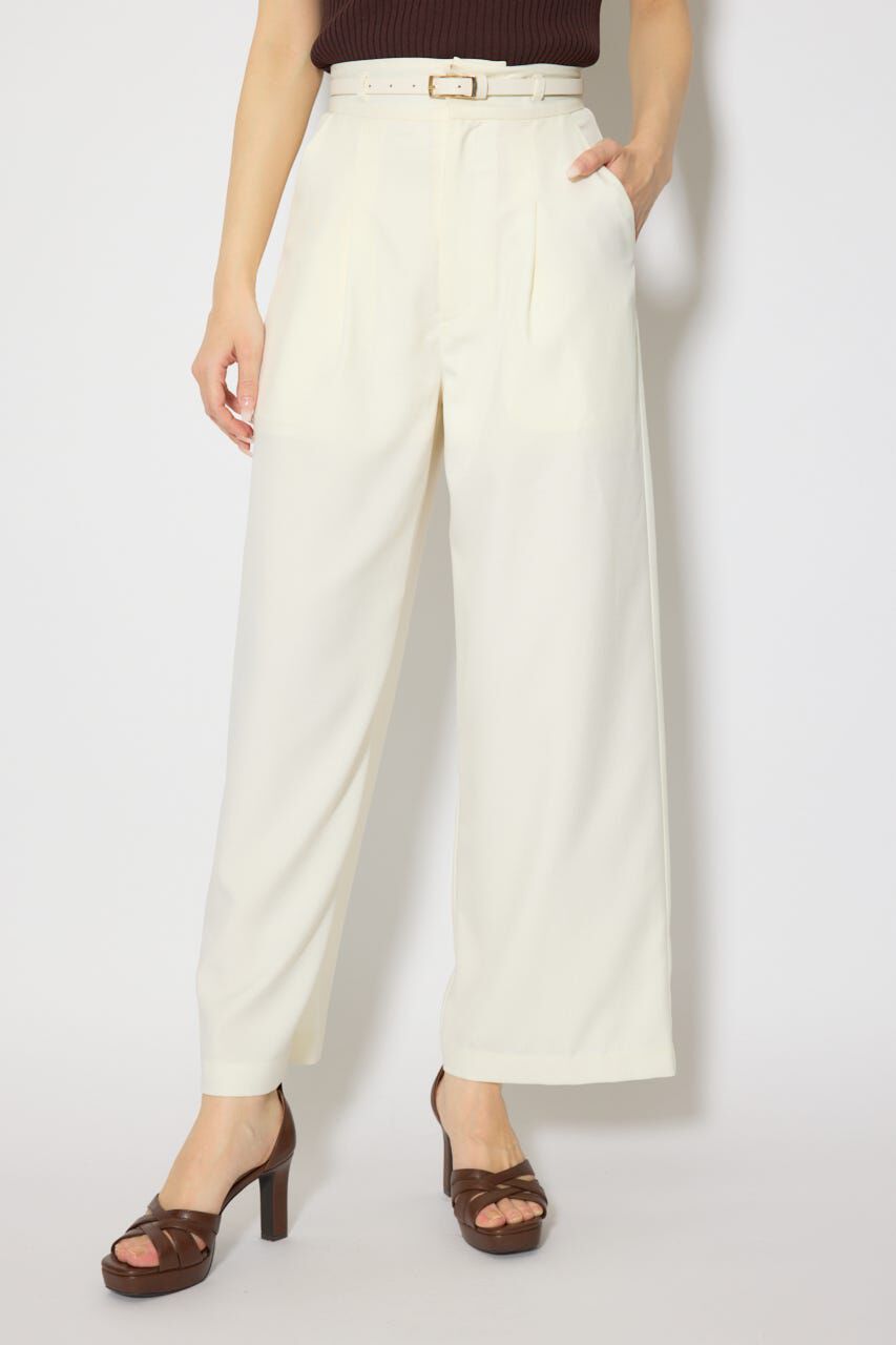 rienda「ベルト付き美ラインジャストウエストパンツ」|その他|