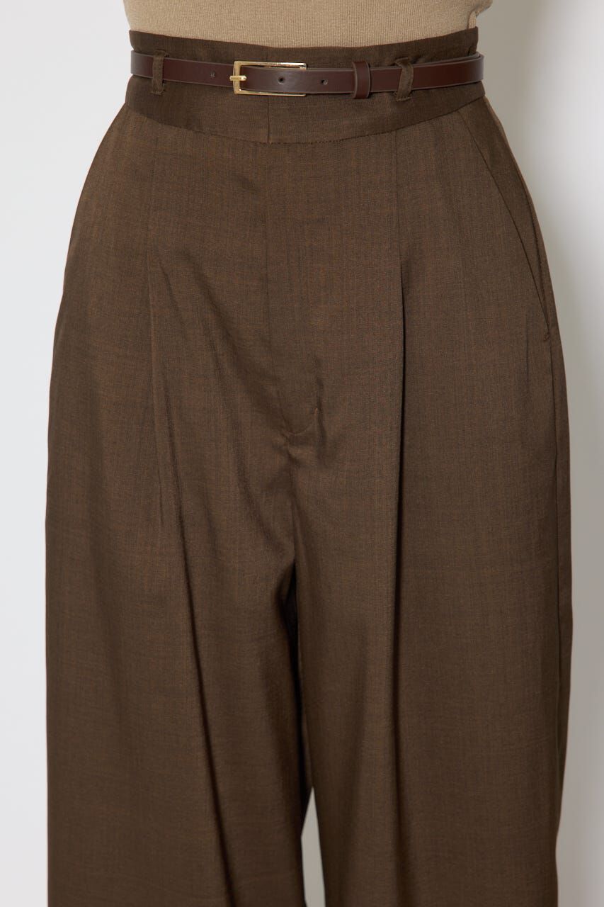 rienda「ベルト付き美ラインジャストウエストパンツ」|その他|