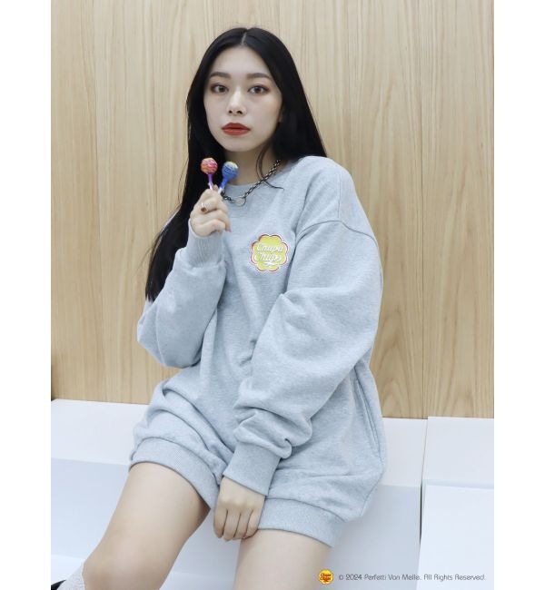 EVRIS「【EVRIS&times;Chupa Chups】ワンポイントトレーナー」|スウェット・ジャージ|グレー