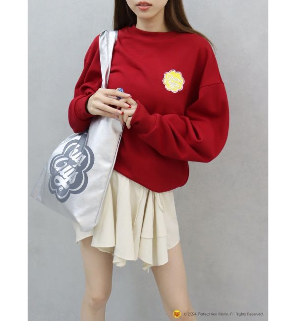 EVRIS「【EVRIS&times;Chupa Chups】ワンポイントトレーナー」|スウェット・ジャージ|レッド