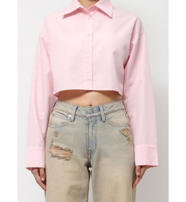 EVRIS「BASICクロップドカラーシャツ」|シャツ・ブラウス|