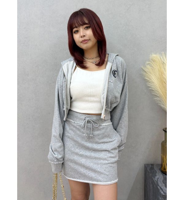 EVRIS「ブリーチスウェットミニスカート【セットアップ着用可能】」|スカート|