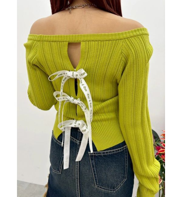 EVRIS「2WAYバックリボンニットトップス」|ニット・セーター|