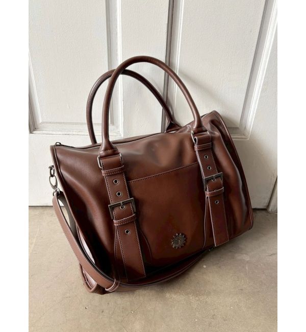 EVRIS「ベルトデザインBIG ショルダーBAG」|ショルダー・メッセンジャー|ブラウン