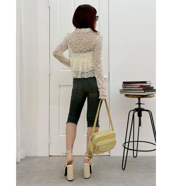 EVRIS「スタッズレースリボンシャツ」|シャツ・ブラウス|