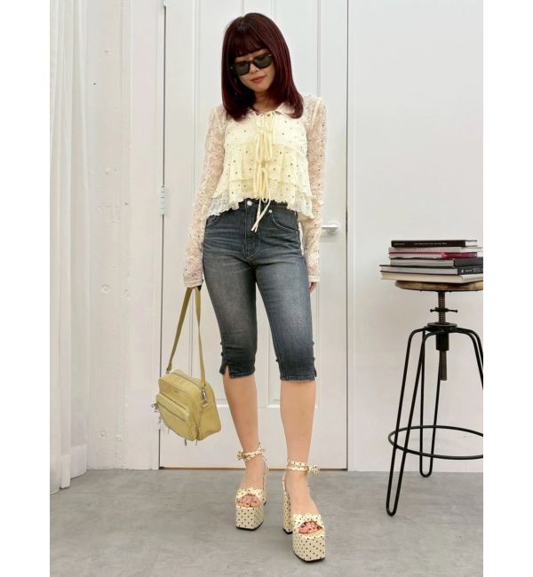 EVRIS「スタッズレースリボンシャツ」|シャツ・ブラウス|