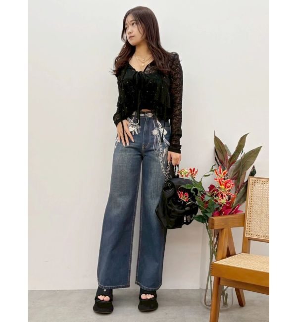 EVRIS「スタッズレースリボンシャツ」|シャツ・ブラウス|