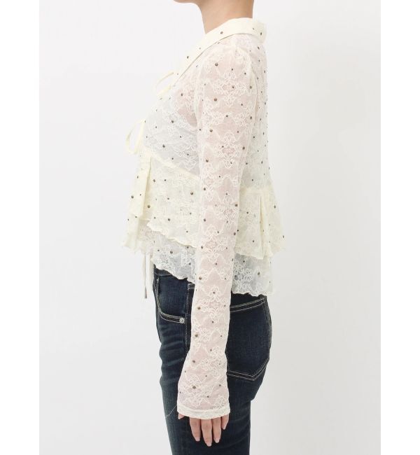 EVRIS「スタッズレースリボンシャツ」|シャツ・ブラウス|