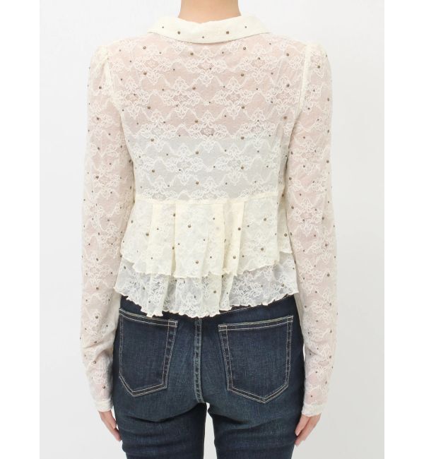 EVRIS「スタッズレースリボンシャツ」|シャツ・ブラウス|
