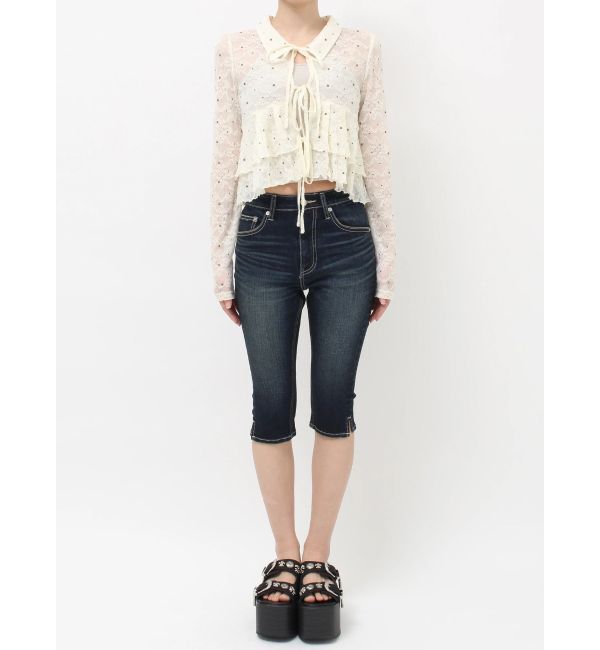 EVRIS「スタッズレースリボンシャツ」|シャツ・ブラウス|