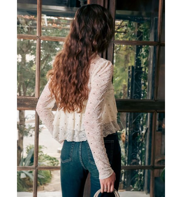 EVRIS「スタッズレースリボンシャツ」|シャツ・ブラウス|