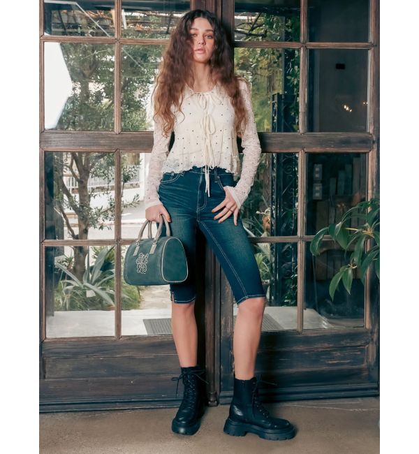 EVRIS「スタッズレースリボンシャツ」|シャツ・ブラウス|