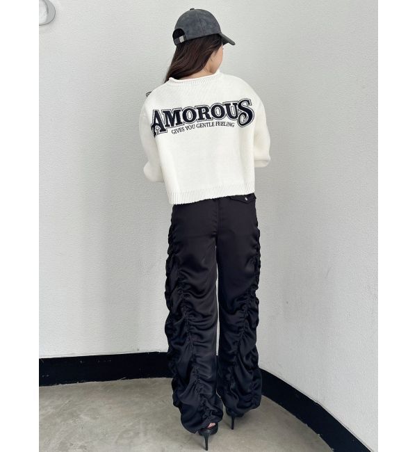 GYDA「サテンギャザーワイドパンツ」|その他|