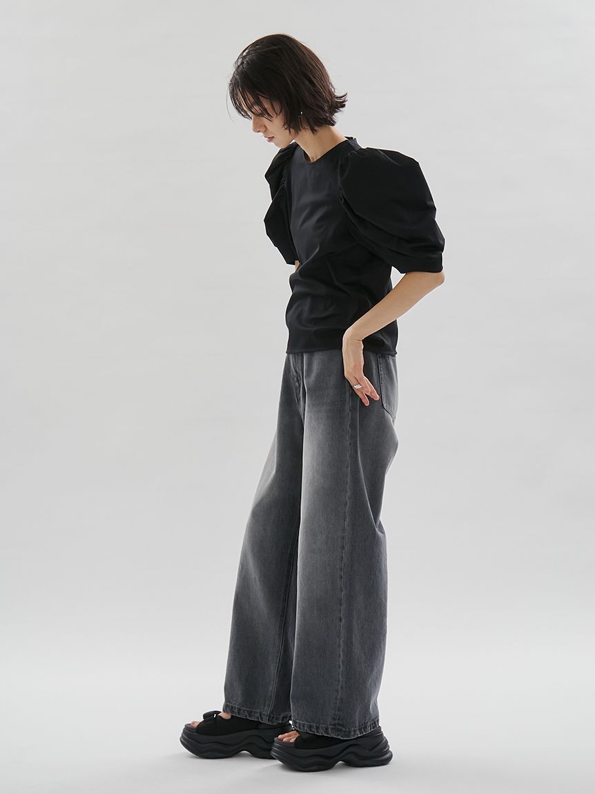 emmi atelier「デザインスリーブTシャツ」|Tシャツ・カットソー|